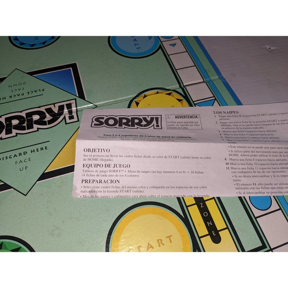 Vintage 1998 Sorry! Board Game Parker Brother's Complete - Picture 3 of 8